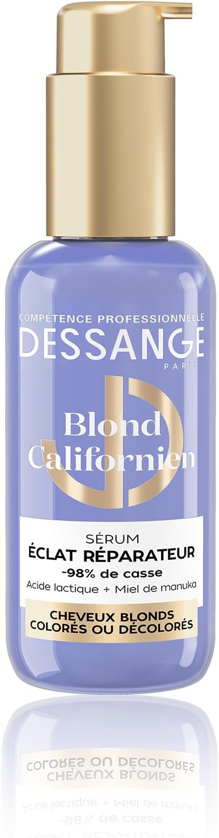 DESSANGE - Californian Blonde Repairing Radiance Leave-In Hair Serum - Lactic Acid & Manuka Honey - Nourishes, Repairs & Protects From Breakage - Blonde, Colored, Bleached Hair - 110ml - Image 1