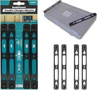 StealthMounts Support pour Chargeur Makita | Fixation murale pour chargeur (Noir) | Design robuste et facile à installer - Lot de 2 (Chargeur individuel) - Image 1