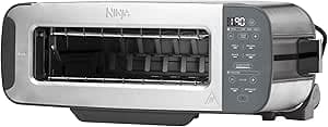 Ninja Foodi ST202EU 3-in-1 Toaster, Grill and Panini Press, 7 Cooking Functions, Includes Panini Press, Baking Tray and Crumb Tray, Stainless Steel