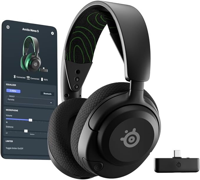 SteelSeries Arctis Nova 5X Headphones with Microphone Black - Image 1