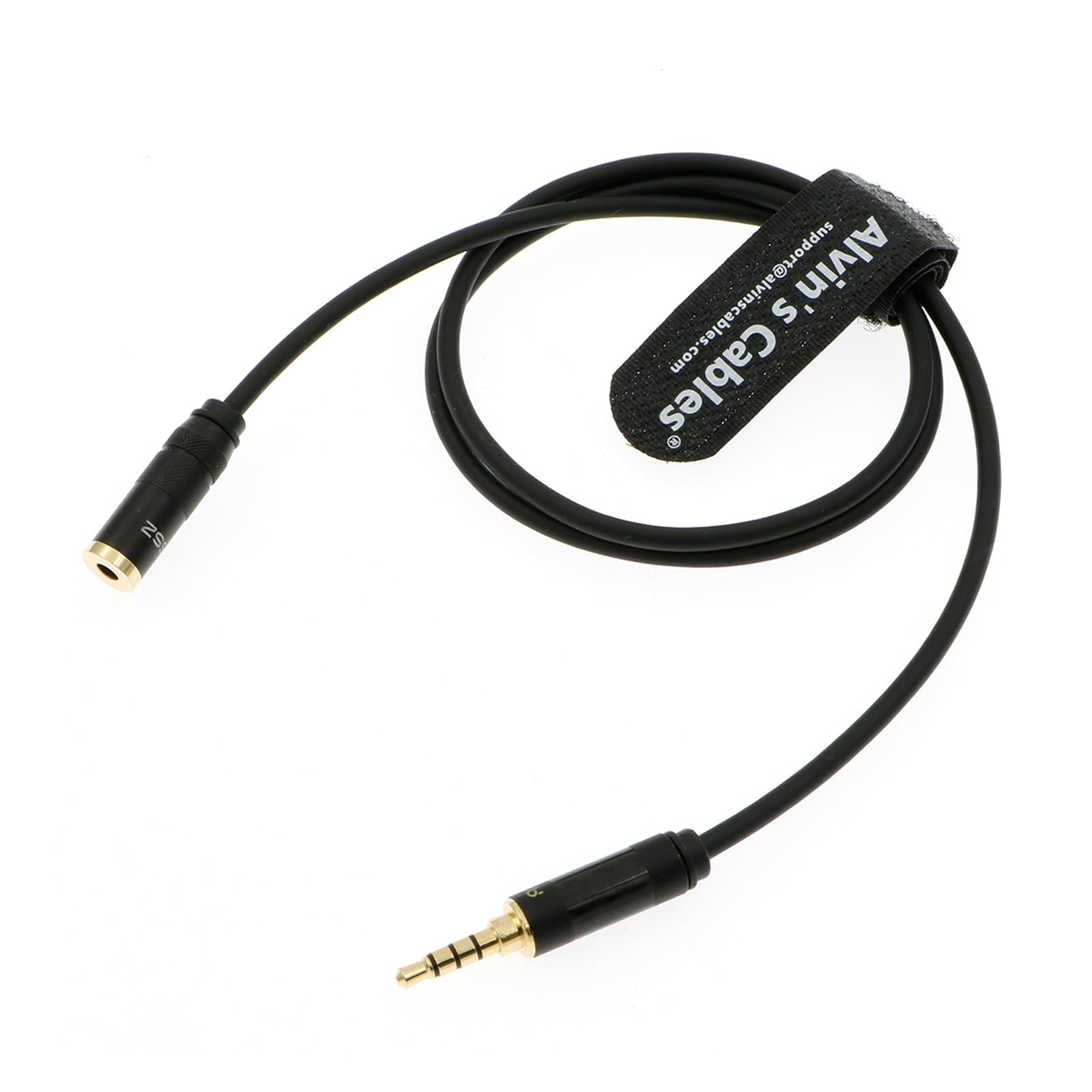 Alvin's Cables 3.5mm TRRS Audio Cable Straight Male to Female Extension Cable for Sony FX6 for Home Stereo Headset 70cm|27.5 Inch - Image 1