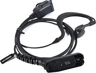 UAYESOK Oreillette en Forme de G pour Talkie-walkie Multi-Broches, Casque Radio de Police de sécurité avec Micro PPT, pour Motorola DP3400 DP3401 DP3600 DP3601 DP4400 DP4800 DP4801 Radio (1 Pièces) - Image 1