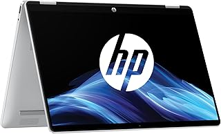 Omnibook 5 Flip 14-fp0001sf Convertible Laptop 14 Inch WUXGA OLED Touch, Laptop (Intel Core 5-120U, 16GB RAM, 512GB SSD, Intel Graphic, Windows 11), Silver Laptop, AZERTY Keyboard - Image 1