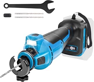 Coupe-cloison sèche sans fil Makita 18 V, 26 000 tr/min, outil de coupe sans balais avec lumière LED, scie rotative à profondeur réglable pour cloison sèche, kit de scie à spirale compacte pour couper - Image 1