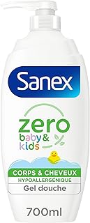 SANEX- Pompe Gel douche Zéro Baby Kids - Sans savon - Pour les peaux délicates - Bébé et Enfant - 700ml - Image 1