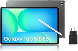 Galaxy Tab S10 FE+, Android WiFi Tablet 13.1 Inches 256 GB, S Pen Included, IP68 Certification, Charcoal Grey, 25W Fast Mains Charger Included, FR Version - Image 1