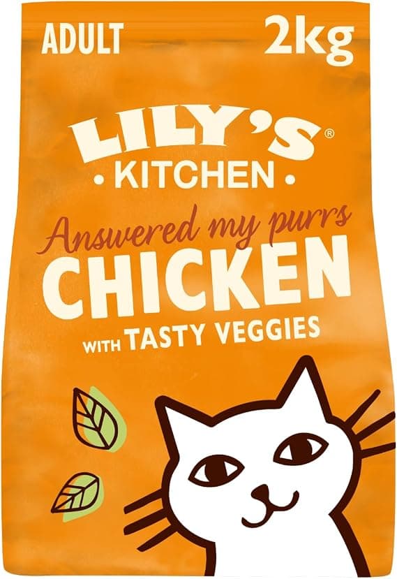 Lily's Kitchen Made from Natural Ingredients Adult Cat Dry Food Bag Chicken Vegetable Bag Grain Free Recipe 2kg