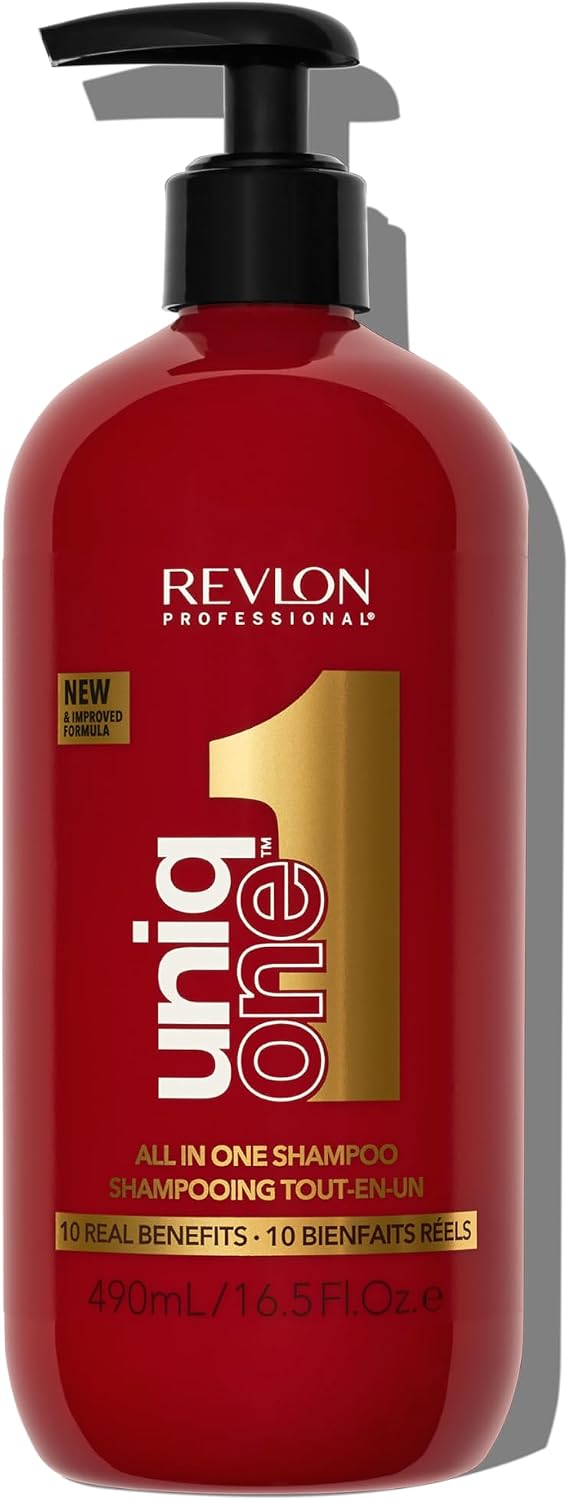 Revlon Professional UniqOne - Shampoing et Après shampoing 2en1 - Soin des Cheveux, Formule Vegan - Tous Types de Cheveux - Shampoing Hydratant - 490ml - Soin Cheveux Secs et Abimés - Image 1