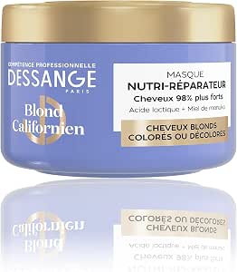 DESSANGE - Californian Blonde Nutri-Repairing Hair Mask - Lactic Acid & Manuka Honey - Nourishes, Repairs & Protects From Breakage - Blonde, Colored, Bleached Hair - 280ml - Image 1