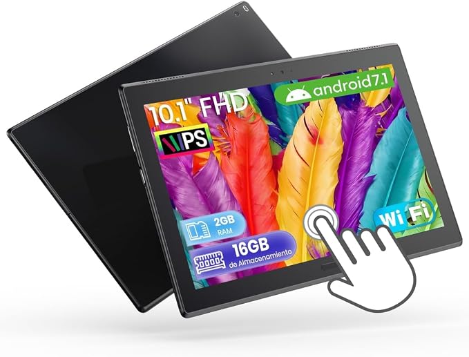 Lenovo Tab 4 Tablet Touchscreen PC | FHD 10.1 Screen (1920 x 1080) | 2GB RAM | 16GB Storage, Compatible with Micro SD (TF) Cards, Wi-Fi, Dual Camera, Android 7.1 (Refurbished) - Image 1