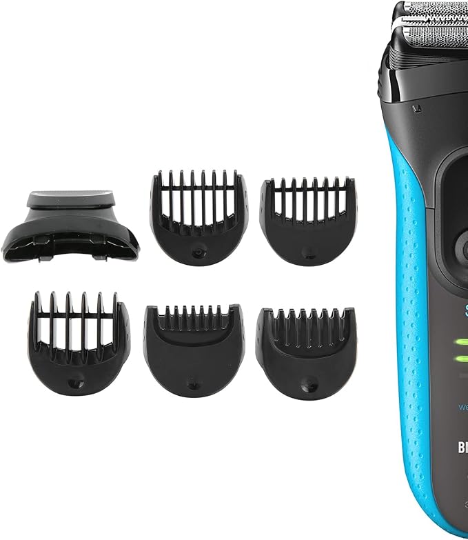 Braun Beard Trimmer Head with 5 Comb Guide Compatible with Series 3 Razors, Facial Hair Clippers, Beard Blades, Replacement Razor Head - Image 1