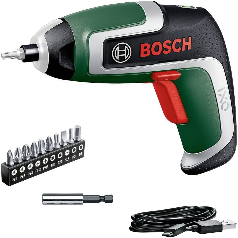 Bosch IXO Compact Cordless Screwdriver (7th Gen; 3.6V; 2.0Ah; 5.5Nm; with Micro-USB Cable; Compatible with IXO Collection Adapters; Screws up to 190 Screws; Storage Box) - Image 1
