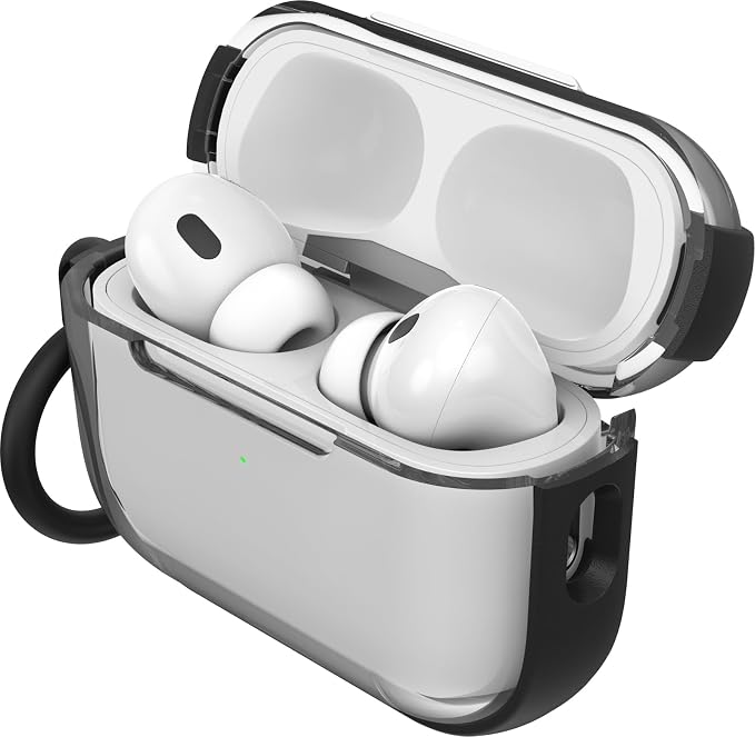 Otterbox Clear Series Case for AirPods Pro (1st/2nd gen & Pro 2), Ultra-Thin Protective Shockproof Cover Case for Apple AirPods, Anti-Scratch Anti-Scratch Case for Apple AirPods, Carabiner Included - Image 1