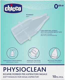 Chicco Recharges Soft pour Aspirateur Nasal Soft and Easy Physioclean x10, 0 mois + - Image 1