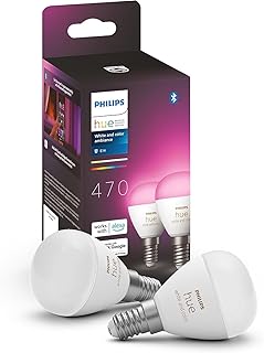 Philips Hue White and color ambiance, ampoule LED connectée sphérique compatible Bluetooth, E14, fonctionne avec Alexa, Google Assistant et Apple Homekit, lot de 2 - Image 1