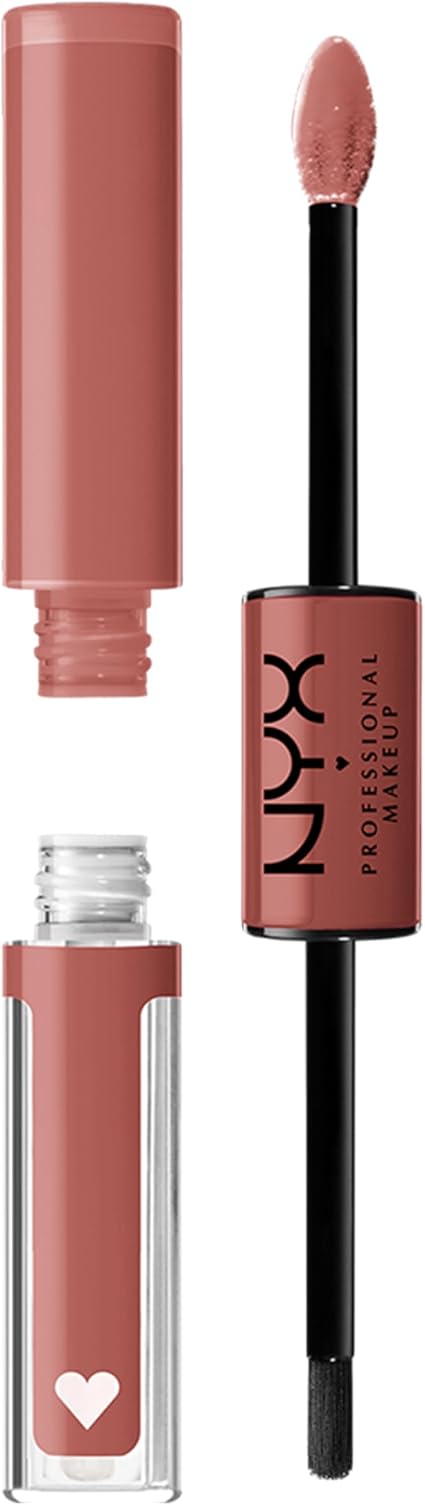 NYX Professional Makeup Shine Loud Lip Gloss, Intensely Pigmented, Double Ended Lipstick and Gloss, Long-Lasting Shine, No Transfer, Shade: Magic Maker (05) - Image 1