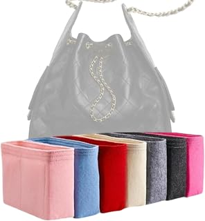 Xoppia Organiseur de sac compatible avec le petit sac à main Chanel 25, doublure en feutre pour sac à main fourre-tout pour femme (beige, style B : fermeture éclair latérale) - Image 1