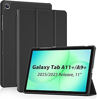 ProCase Coque pour Tablette Samsung Galaxy Tab A11+ (SM-X230) 2025/ A9+ (SM-X210) 2023 11 Pouces, Étui de Protection Galaxy Tab A11 Plus/A9 Plus 11”, Housse avec Veille/Réveil Automatique -Noir - Image 1