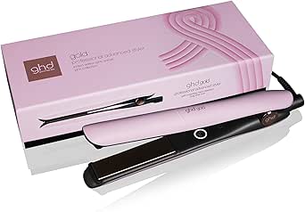 ghd - ghd gold hair straightener - Professional hair straightener (Pink) - Smoother, 65% shinier, without extreme heat - Curling straightener, rounded design - Ideal for all hair types - Image 1