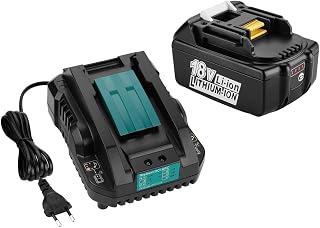 Energup Batterie de Rechange 18V 5,0 Ah + Chargeur pour Makita Batterie 18V BL1850 BL1840 BL1830 BL1820 BL1815 et Chargeur DC18RA DC18RC DC18RD - Image 1