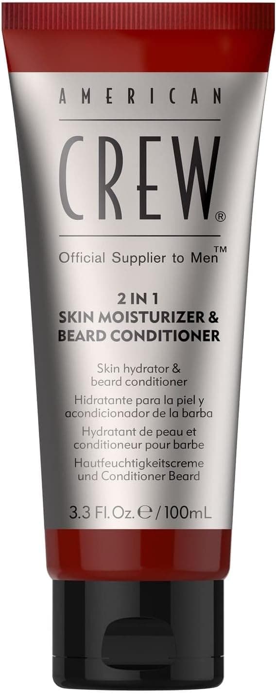 American Crew - Soin 2-En-1 pour Barbe et Peau - Soin Barbe Homme Hydratant - Soin pour le Visage Revitalisant - Pour une Barbe Douce et Soignée - 100 ml