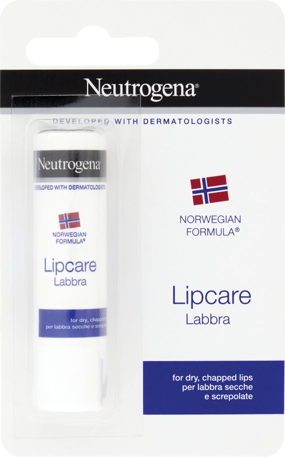 Neutrogena | Stick Lèvres Nutrition (tube de 4,8 g) – Baume à lèvres pour soulager les lèvres sèches et abîmées – Soin lèvres avec formule norvégienne développé avec nos dermatologues - Image 1