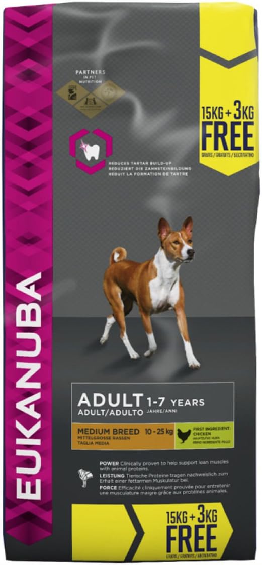 EUKANUBA - EUKANUBA Medium Breed Chicken Adult kg 15+3 - SECC.00033 - Image 1