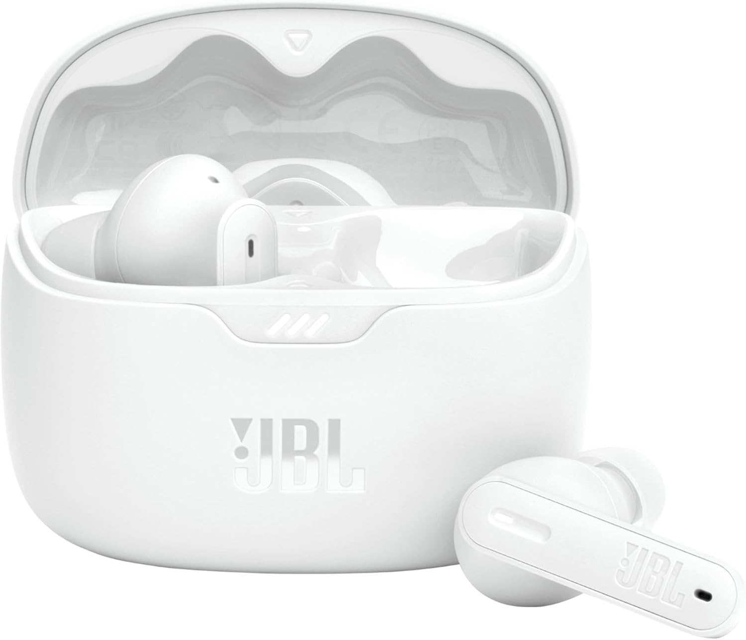 JBL Tune Beam, Écouteurs sans fil avec Réduction de Bruit, Bluetooth 5.3, autonomie jusqu'à 48 h, charge rapide, son JBL Pure Bass, blancs - Image 1