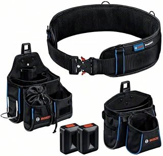 Bosch Professional set ceinture porte-outils ProClick : 1 ceinture 93 (taille S/M), 1 sacoche GWT 4, 1 sacoche GWT 2, 2 supports ProClick - Image 1