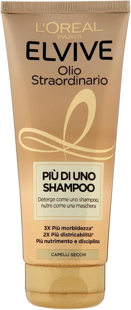 L'Oreal Paris Elvive Plus Shampoo, Extraordinary Oil, Nourishing Shampoo for Dry Hair - Image 1