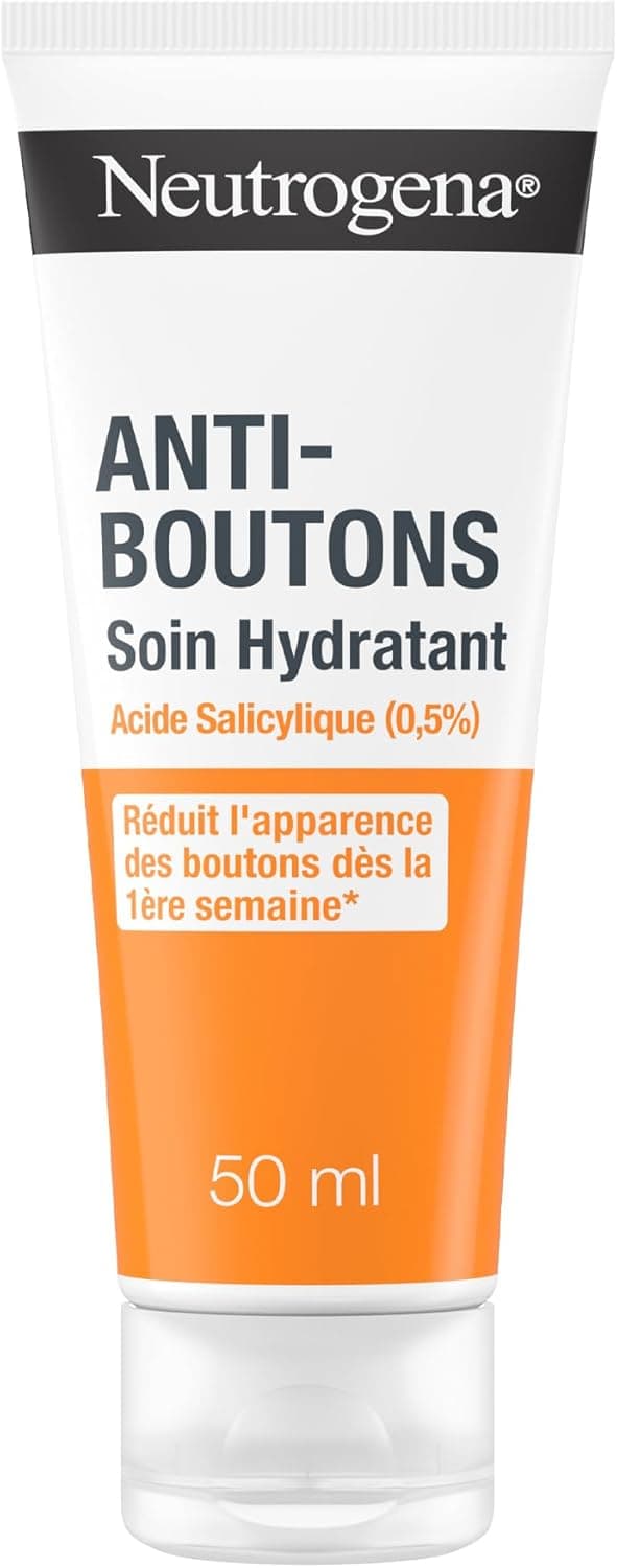 Neutrogena – Soin Hydratant Anti-Boutons (tube de 50 ml) – Crème pour le visage à l'acide salicylique (0,5%) – Réduit l'apparence des boutons dès la 1ère semaine*