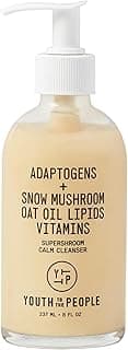 Youth To The People Supershroom Cleanser Nettoyant Visage Quotidien, Apaise les Irritations, Nourrit la Peau, Non-Comédogène, Démaquillant Doux, Testé sous Contrôle Ophtalmologique