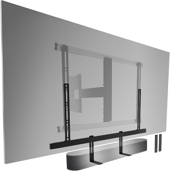 Vogel's Sound 3550 Universal Sound Bar Mount, Install Under TV, Also Suitable for Bose SoundTouch 300-700, Sonos Beam-Arc, Samsung, Sony, LG and JBL, Maximum Weight 6.5 kg - Image 1