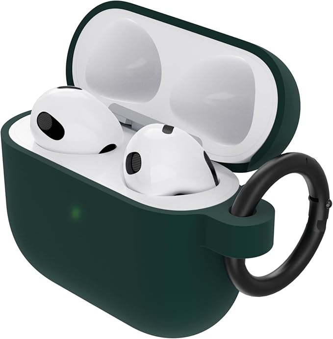 OtterBox Coque Soft Touch pour AirPods Pro (1e gen / 2e gen) & AirPods Pro 2, Coque de Protection Antichoc, Anti-Chute, Ultra-Mince, Anti-Rayures et Anti-éraflures pour Apple AirPods, Vert foncé - Image 1