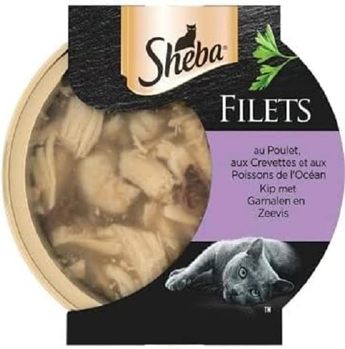 Sheba Les Domes DE 1 x 60g Chicken Fillets with Shrimp and Ocean Fish - Image 1