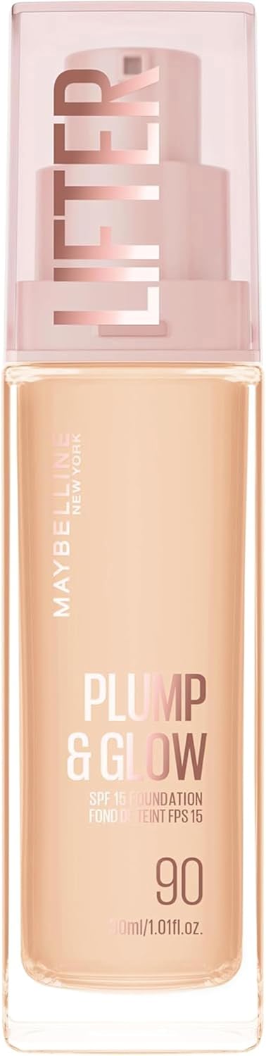 Maybelline New York Lifter Plump & Glow - Foundation - Plumps & Brightens Instantly - Even, Lifted & Radiant Finish - Shade 90-30 ml - Image 1
