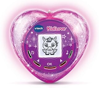 KidiLove, Magic Heart with Light Effects, Backlit Screen, Virtual Animal Surprise, Alarm Clock, Music, Nomadic Electronic Toy, Gift for Children from 5 Years to 10 Years - English Content - Image 1