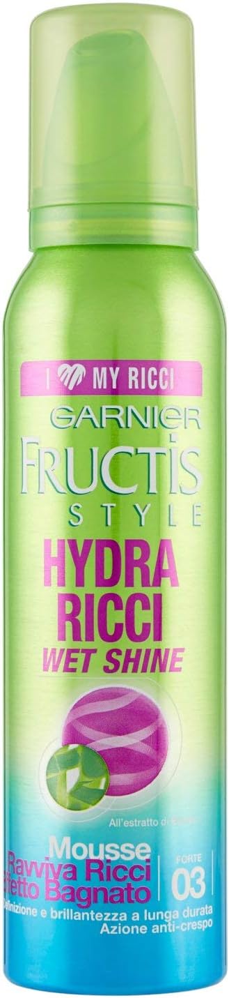Garnier Fructis Hydra Ricci Wet Shine Mousse Revives Curly Wet Look 150ml - Image 1
