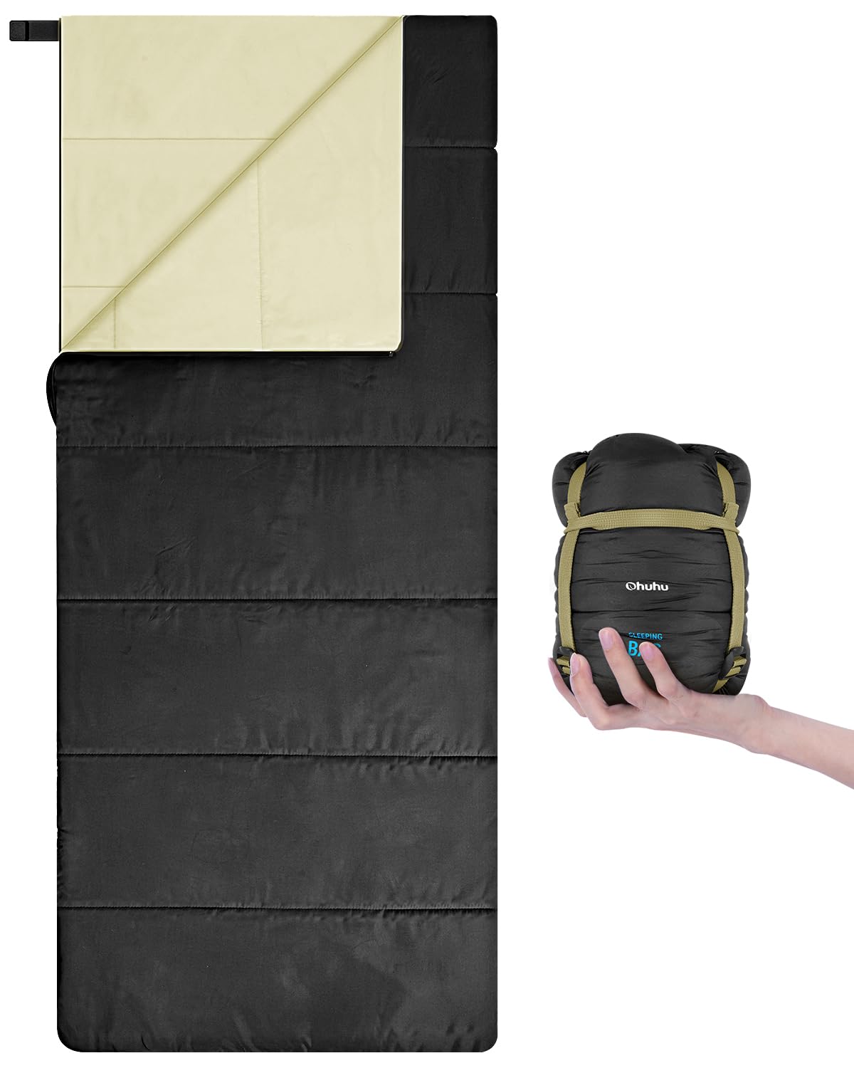Sleeping Bag: Ohuhu Summer Sleeping Bag Adult 15°C ~ 25°C Compact Ultralight Adult for Camping, Hiking, Trekking, Outdoor Hiking - Image 1