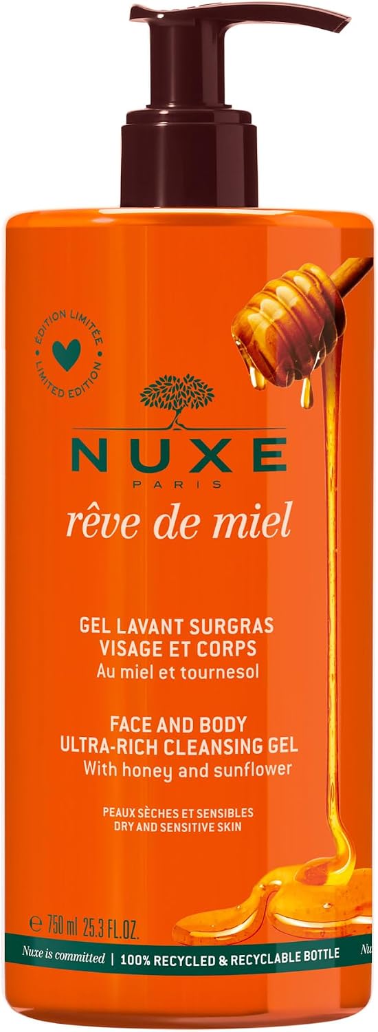 Nuxe Dream Honey Cleansing Gel for Face and Body 750 ml - Image 1