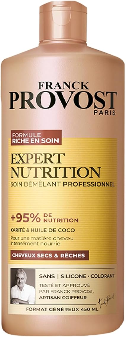 FRANCK PROVOST Expert Nutrition - Professional Detangling Care - Rich in Care Formula - Shea & Coconut Oil - Silicone & Dye Free - Dry & Coarse Hair - Generous Format 450 ml - Image 1