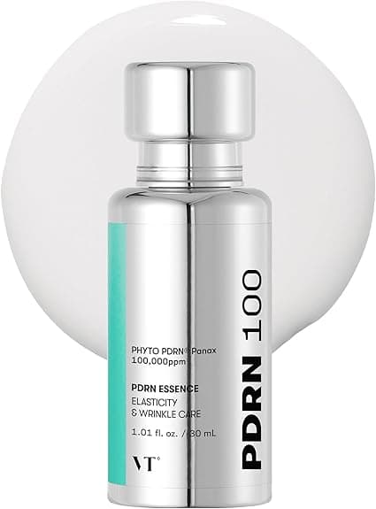 VT COSMETICS PDRN 100 Essence, Intensive Shine Serum, 100,000ppm PDRN Plant, Restoration & Plumping, Moisturizing & Nourishing, Firming, Fine Lines, Korean Care 1.01 fl. Oz.