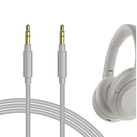 Geekria QuickFit Audio Cable Compatible with Sony WH-1000XM5 WH-CH700N WH-CH710N WH-1000XM4 WH-1000XM3 Headset, 3.5mm Ordon Stereo Replacement (1.2m) - Image 1