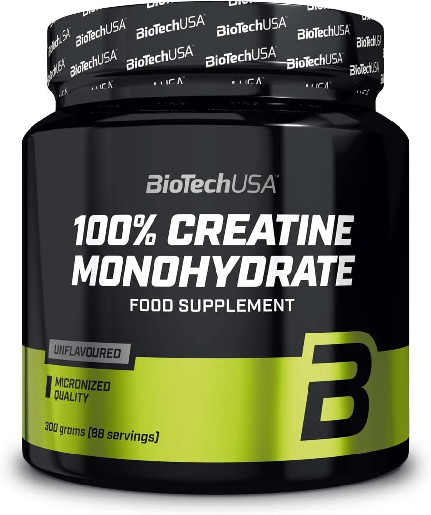 BioTechUSA 100% Creatine Monohydrate | Pharmaceutical Grade Creatine | Micronized | Vegan | Gluten Free, 300 g, Unflavored - Image 1
