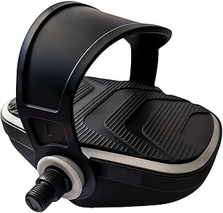 YBEKI Pédales de Vélo d'Appartement Pro avec Sangles Réglables - Compatibles Peloton/Schwinn/Sunny (Axe 9/16") | Surface Anti-Dérapante Diamant | Plastique PP Renforcé Haute Durabilité - Image 1