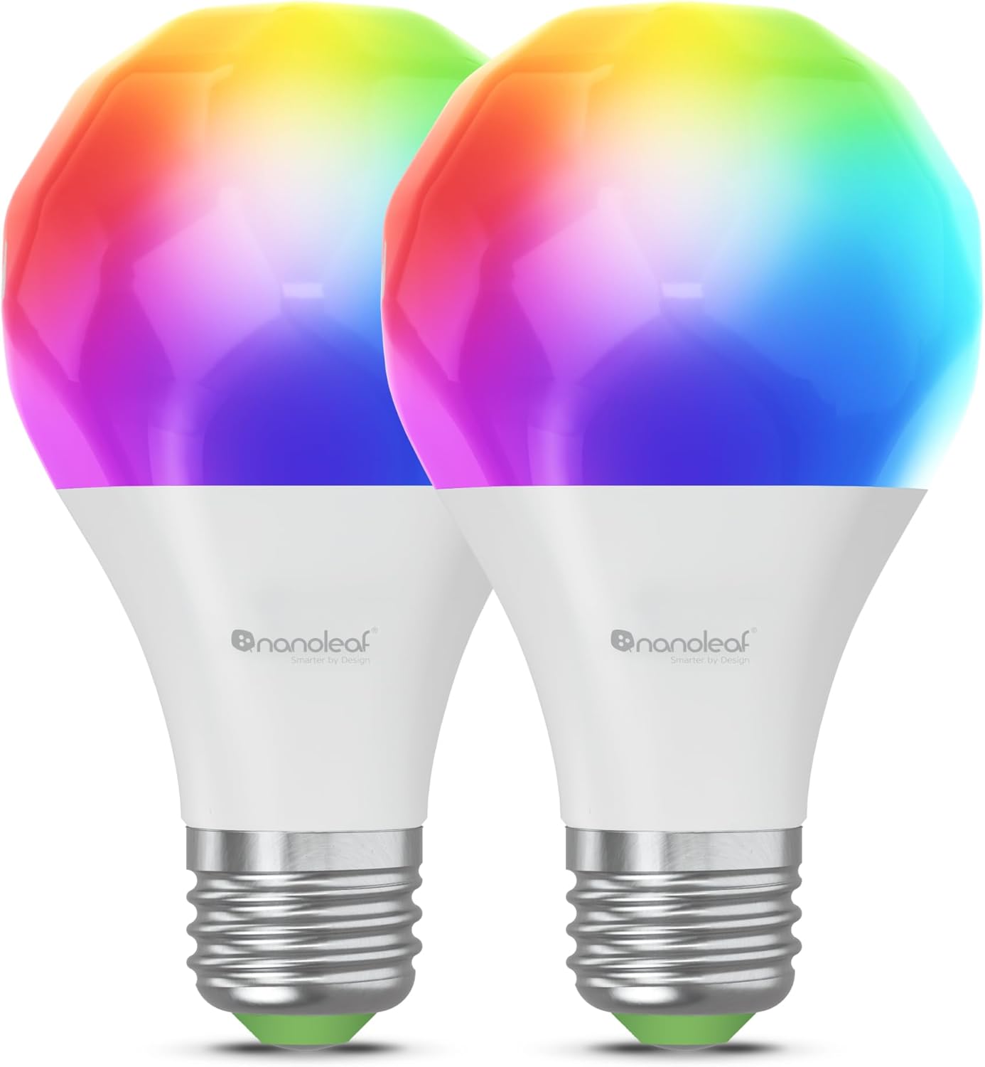 Nanoleaf Matter Essentials Pack de 2 Wifi Ampoules LED E27 Connectées RGBW - Lampes Intelligentes, Horaires personnalisés, Contrôle par App/Voix (Compatible Alexa, Apple, Google), Salon Bureau Gaming - Image 1
