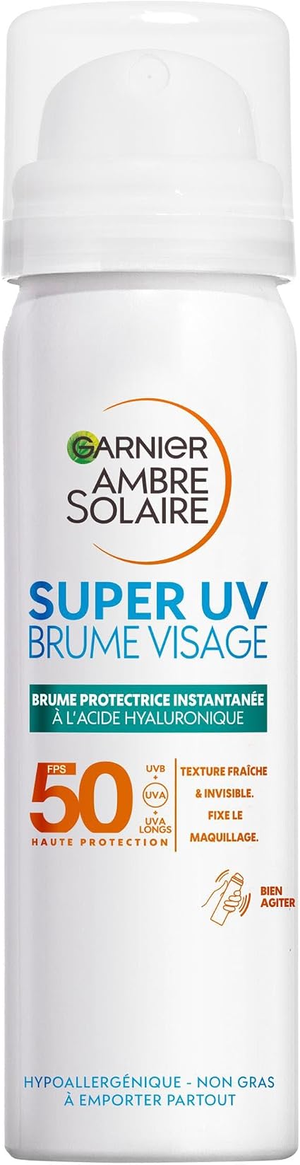 Garnier Ambre Solaire Super UV - Instant Protective Sun Mist Face and Neck - Protection & Anti-Pollution - For All Skin Types - 75 ml - Image 1