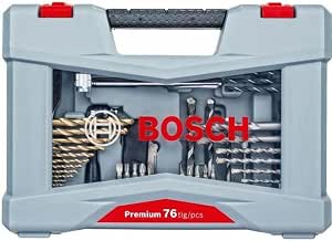 Bosch Accessories 76 Piece Premium X-Line Drill Bit Set (Concrete Drill, Tile Drill, Universal Bit Holder, Depth Stopper, Drill Accessories) - Image 1