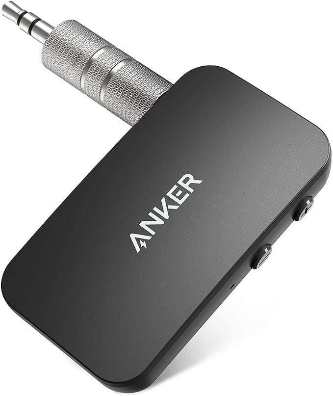 Anker Soundsync Bluetooth 5.0 Audio Receiver - Hands-Free Kit for Music with Microphone, AUX Cable, Pairing with 2 Devices at the Same Time, 12 Hours Battery Life - for Car and Stereos - Image 1