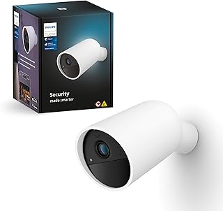 Philips Hue Secure, Caméra HD 1080P sans Fil, Utilisation intérieure ou extérieure, contrôle avec Une Seule Application, Blanc - Image 1